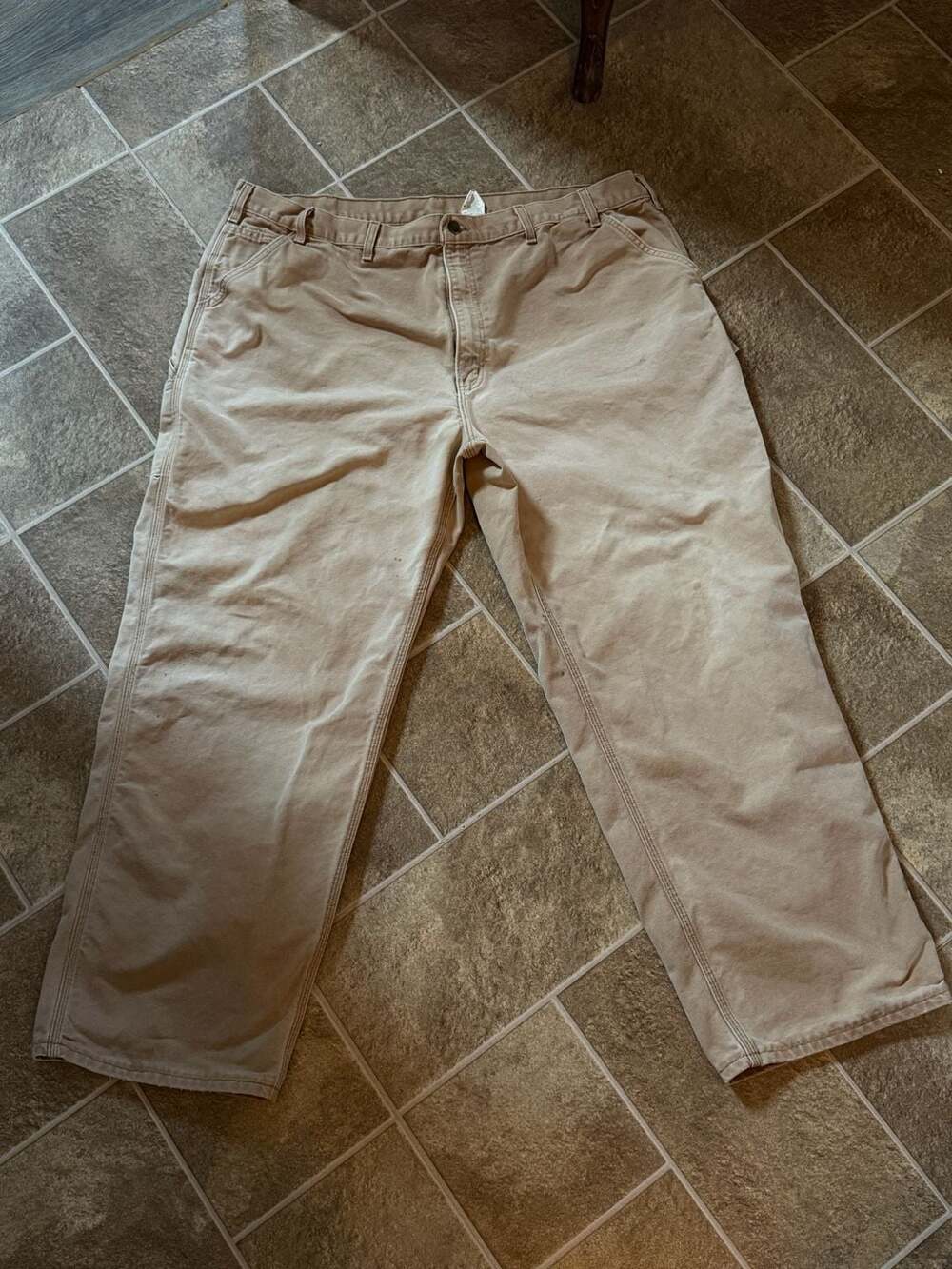Carhartt Duck Painter Pants Size 36x32 Tan Cotton Utility Workwear